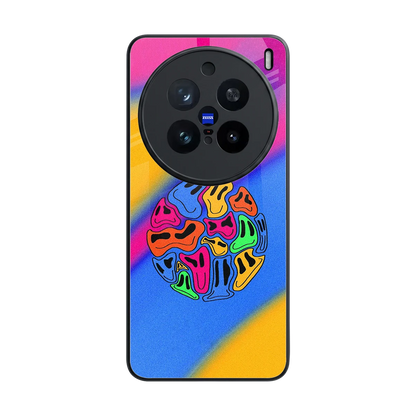 Melted Joy back phone cover | glass case for vivo x200 pro