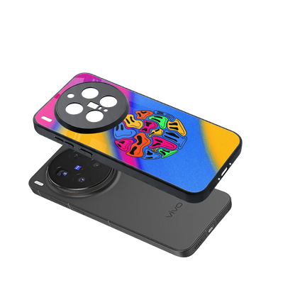 Melted Joy sleek vivo x300 pro cover with tempered glass back and TPU edges
