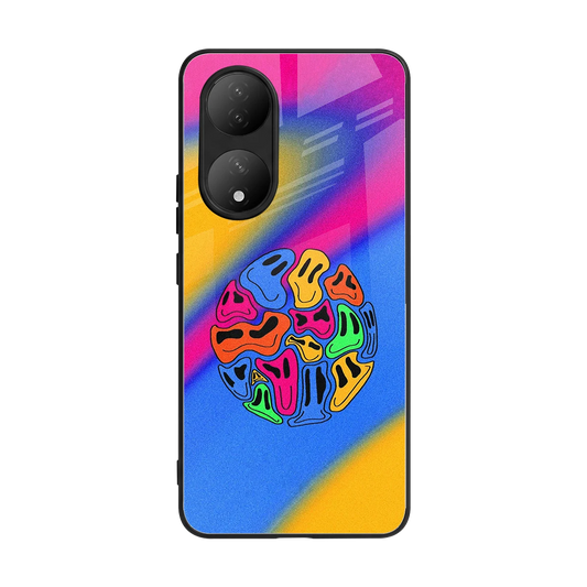 Melted Joy back phone cover | glass case for Vivo-y100