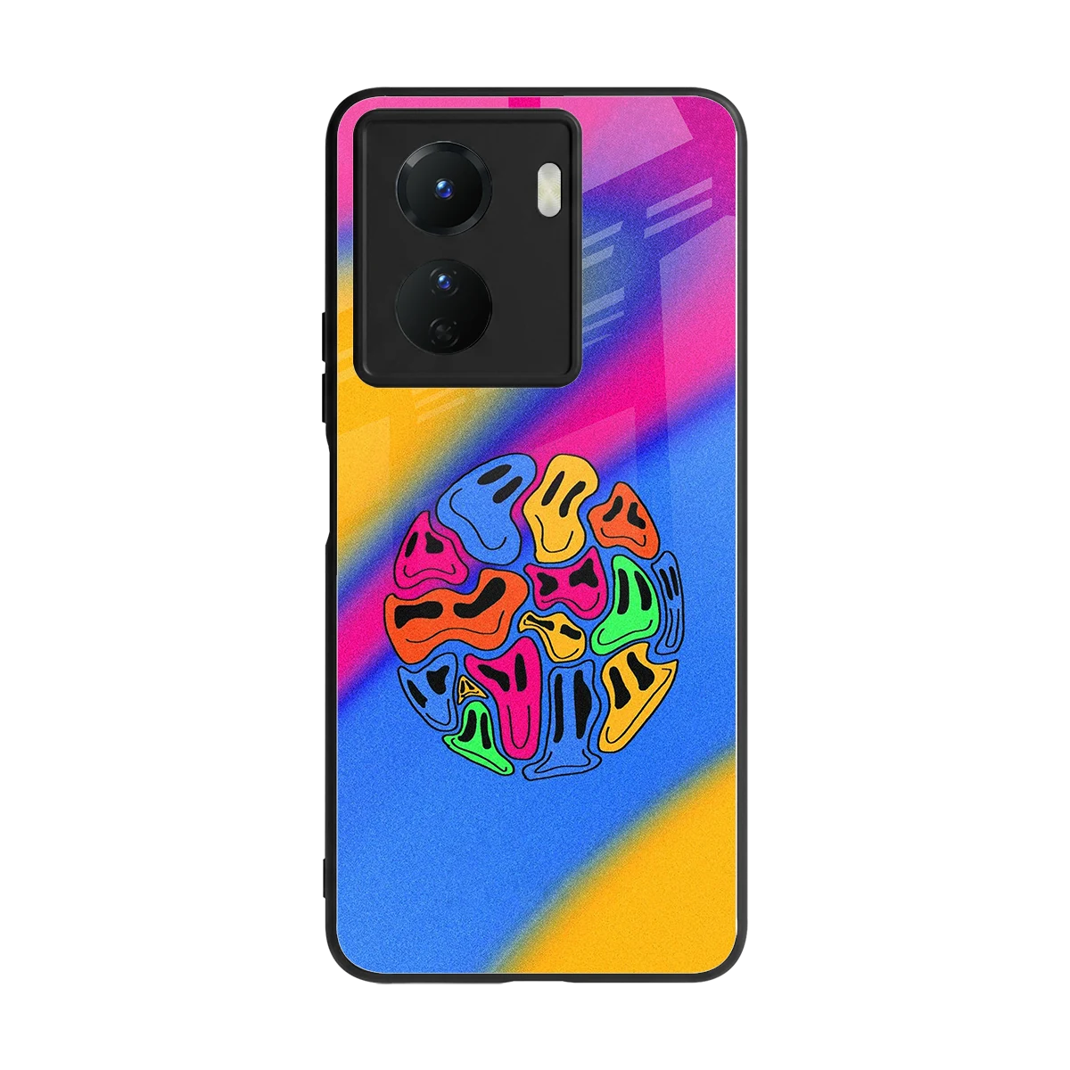 Melted Joy back phone cover | glass case for vivo y16