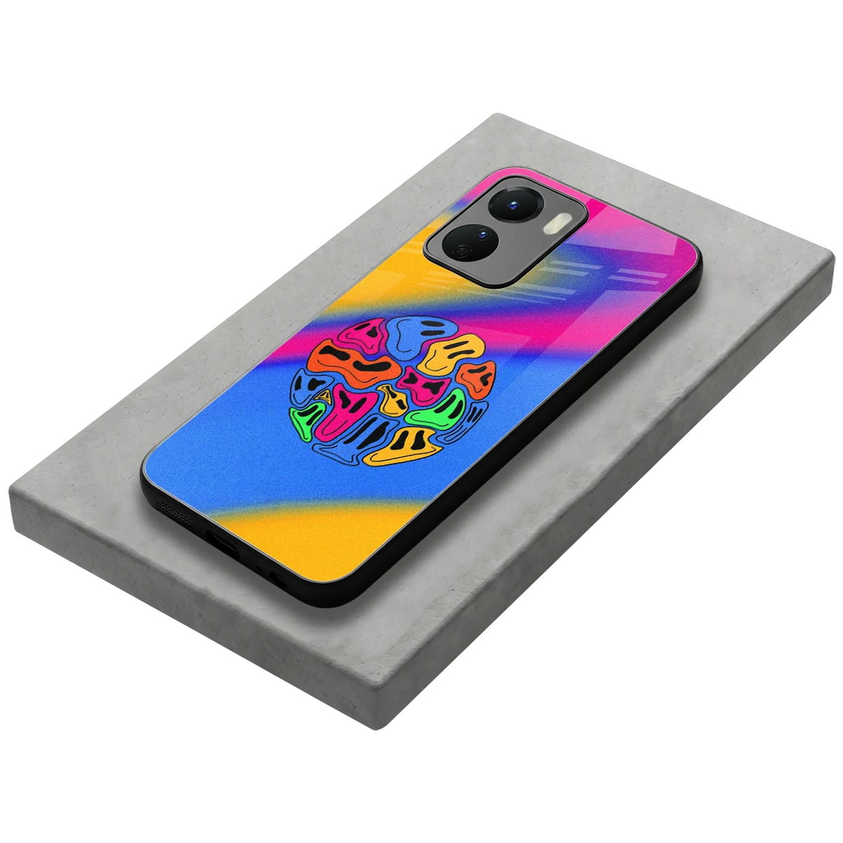 Melted Joy stylish phone case for vivo y16 | glossy glass and slim fit