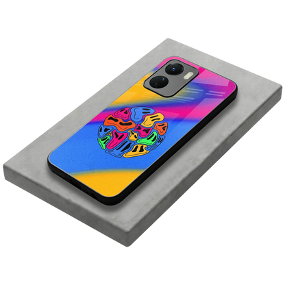 Melted Joy stylish phone case for vivo y16 | glossy glass and slim fit