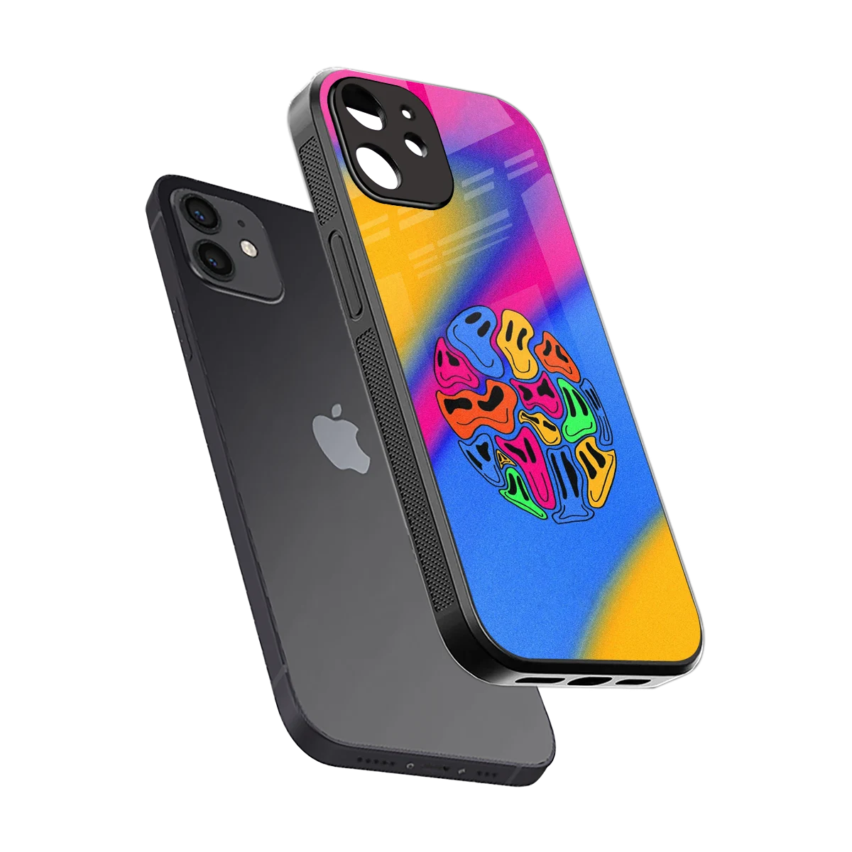 Melted Joy sleek iphone 11 cover with tempered glass back and TPU edges