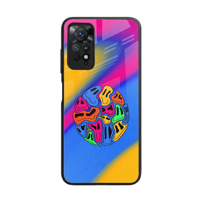 Melted Joy back phone cover | glass case for redmi note 11 pro
