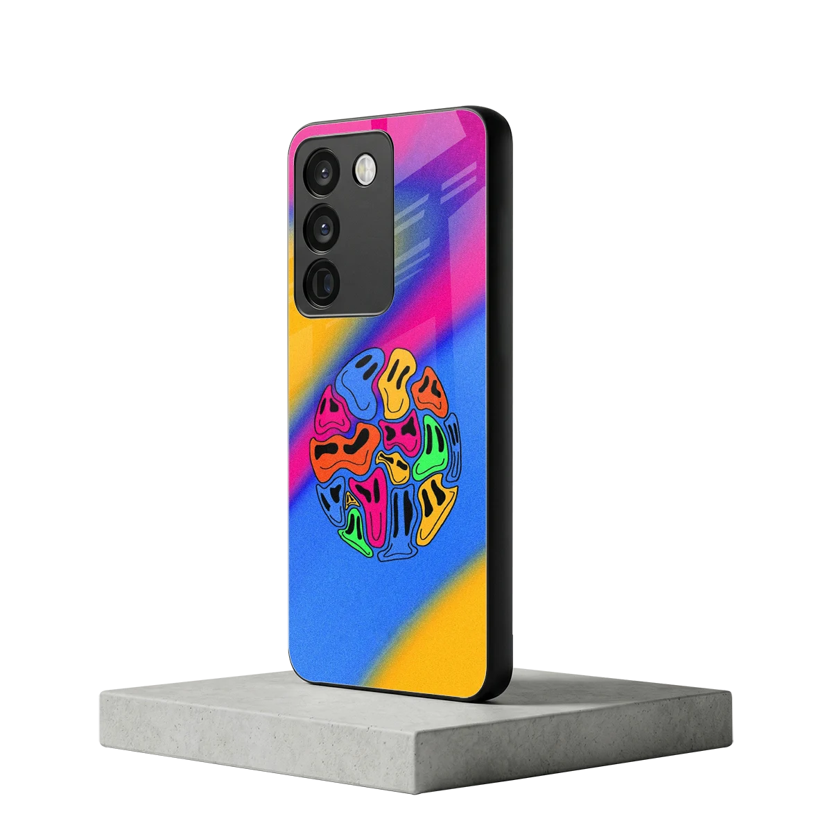 Melted Joy vivo y200 5g mobile cover | shockproof glass phone case