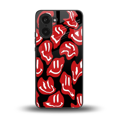 Melting Smiley back phone cover | glass case for oneplus nord ce5 5g