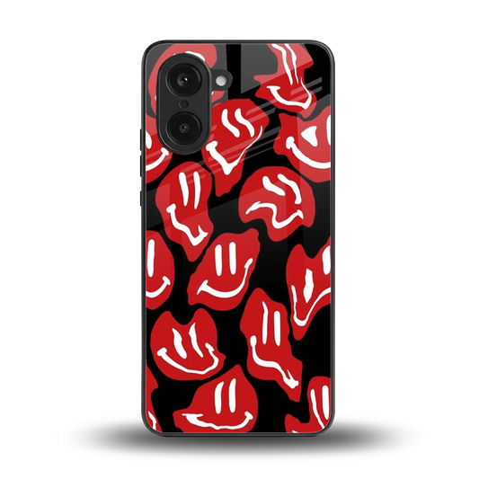 Melting Smiley back phone cover | glass case for oneplus nord ce5 5g