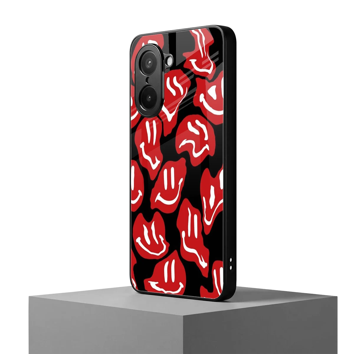Melting Smiley oneplus nord ce5 5g mobile cover | shockproof glass phone case