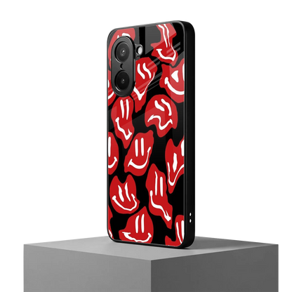 Melting Smiley oneplus nord ce5 5g mobile cover | shockproof glass phone case