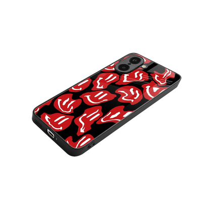 Melting Smiley stylish phone case for oneplus nord ce5 5g | glossy glass and slim fit