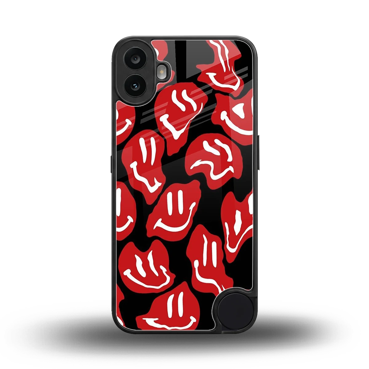 Melting Smiley back phone cover | glass case for cmf nothing phone 1