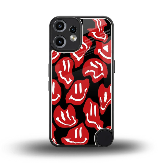 Melting Smiley back phone cover | glass case for cmf nothing phone 2 pro