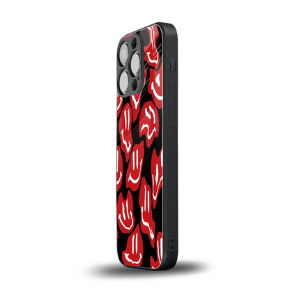 Melting Smiley iphone 12 pro mobile cover | shockproof glass phone case