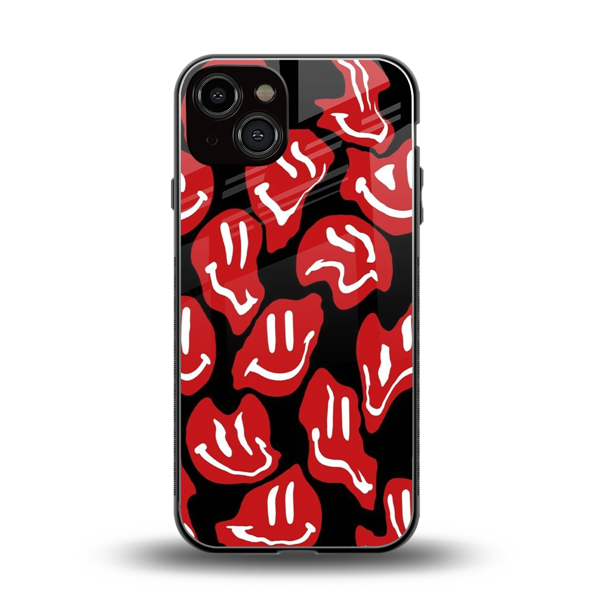 Melting Smiley back phone cover | glass case for iphone 13