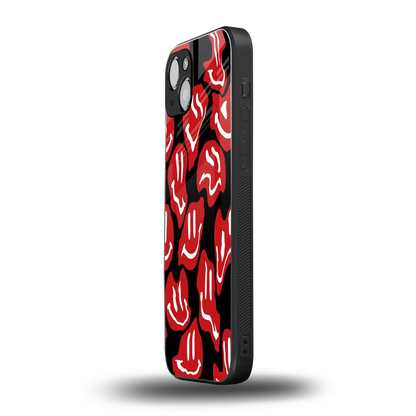 Melting Smiley iphone 14 mobile cover | shockproof glass phone case