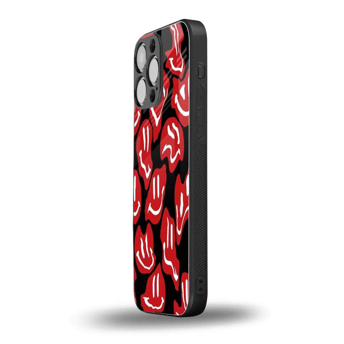 Melting Smiley iphone 16 pro max mobile cover | shockproof glass phone case