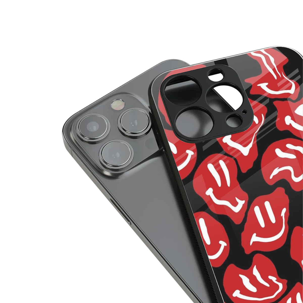 Melting Smiley Phone Case for Iphone 16 | Glass Case