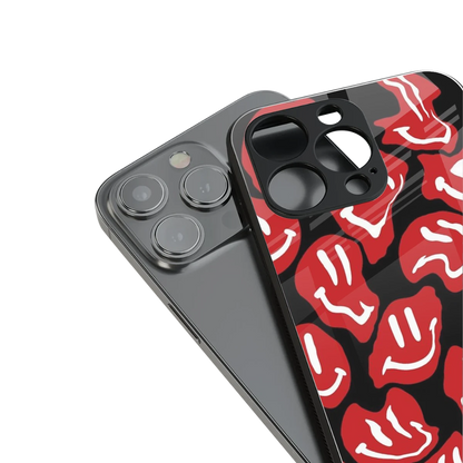 Melting Smiley stylish phone case for iphone 14 | glossy glass and slim fit