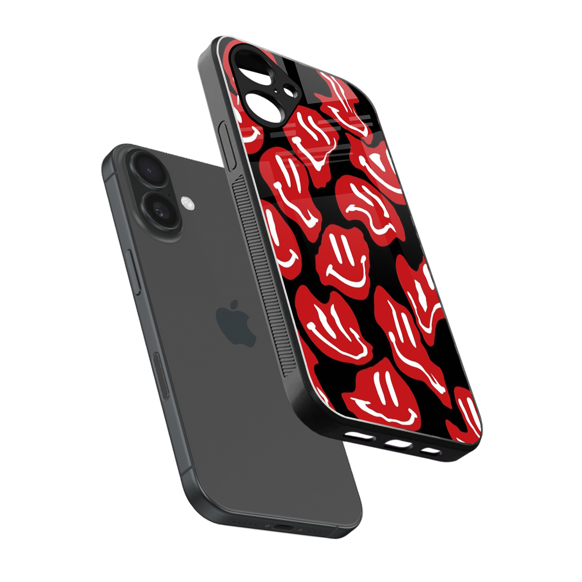 Melting Smiley Phone Case for Iphone 16 | Glass Case