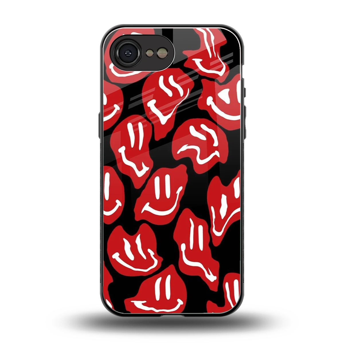 Melting Smiley back phone cover | glass case for iphone 17e