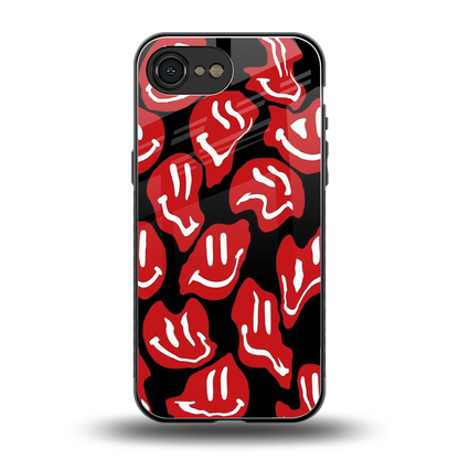 Melting Smiley back phone cover | glass case for iphone 17e