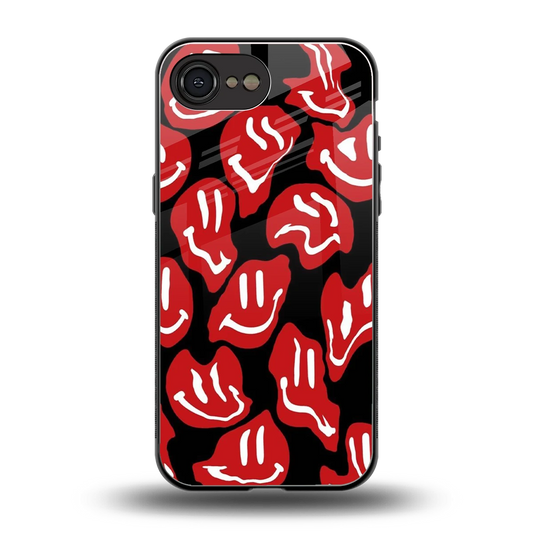 Melting Smiley back phone cover | glass case for iphone 17e