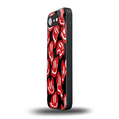 Melting Smiley iphone 16e mobile cover | shockproof glass phone case