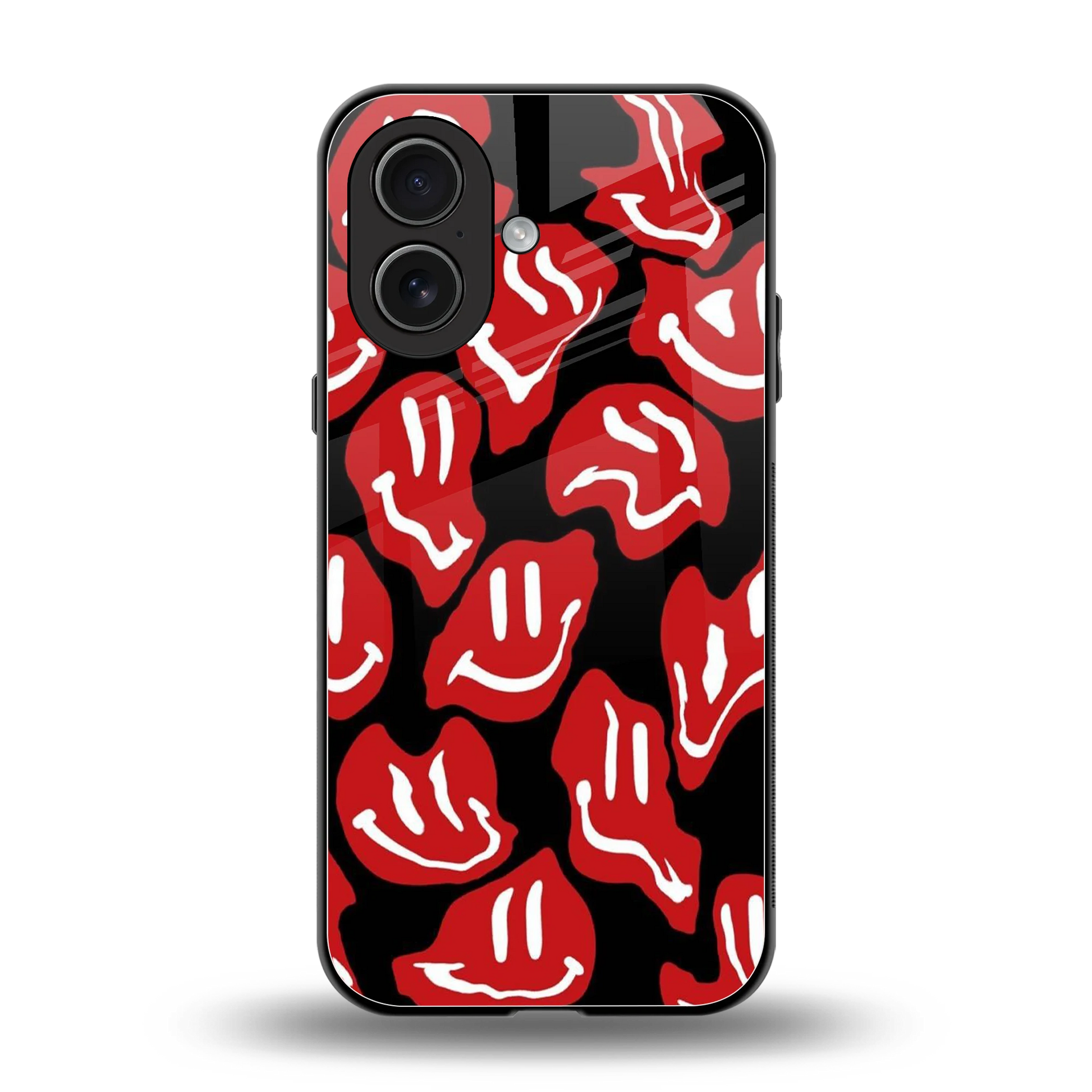 Melting Smiley back phone cover | glass case for iphone 17