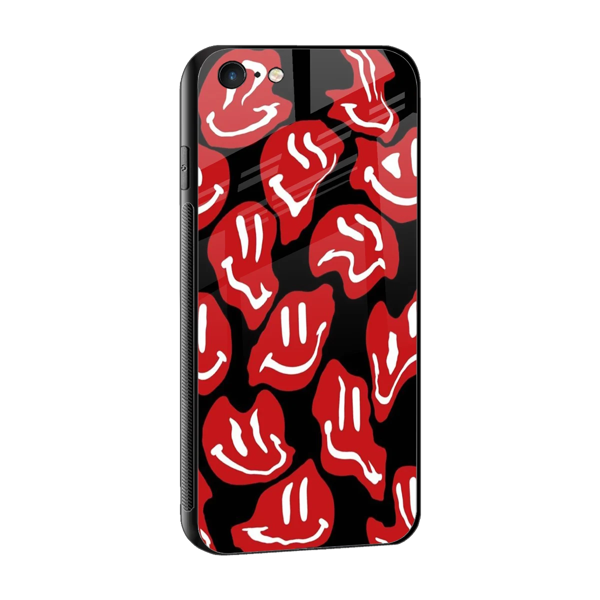 Melting Smiley sleek iphone 6s plus cover with tempered glass back and TPU edges