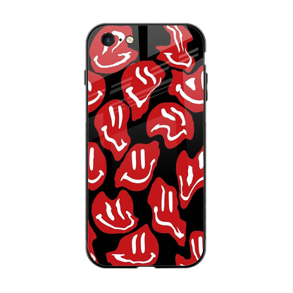 Melting Smiley back phone cover | glass case for iphone 6s plus