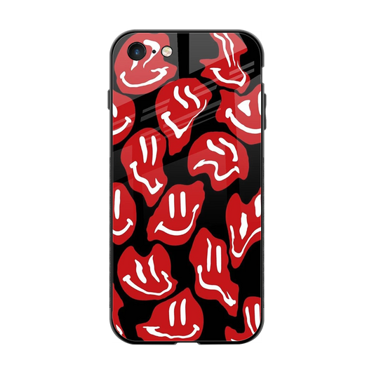 Melting Smiley back phone cover | glass case for iphone 7