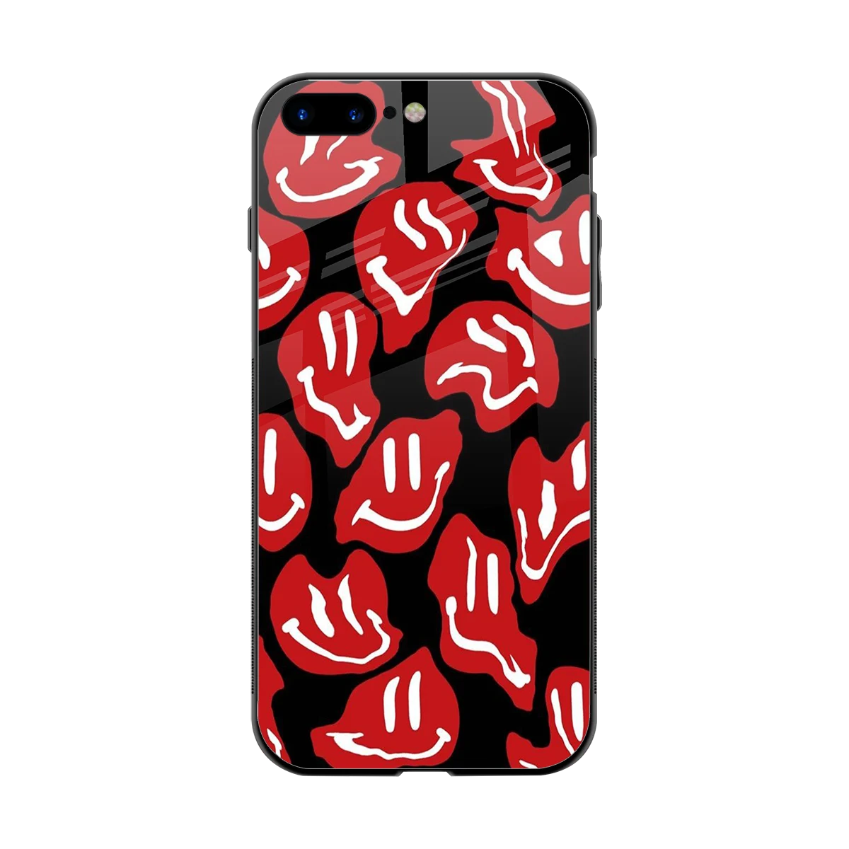 Melting Smiley back phone cover | glass case for iphone 7 plus
