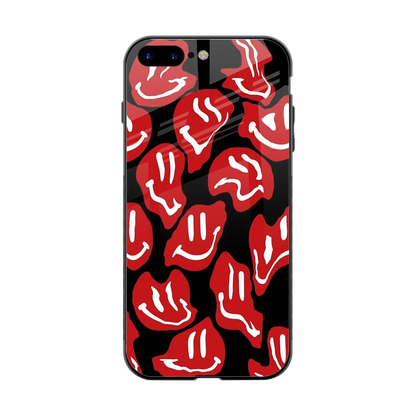 Melting Smiley back phone cover | glass case for iphone 7 plus