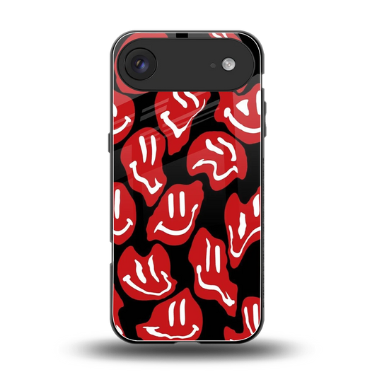 Melting Smiley back phone cover | glass case for iphone air