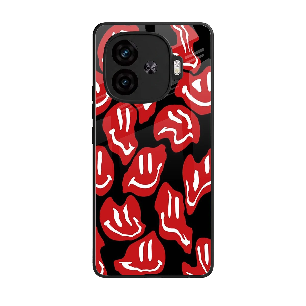 Melting Smiley back phone cover | glass case for iqoo neo 10r 5g