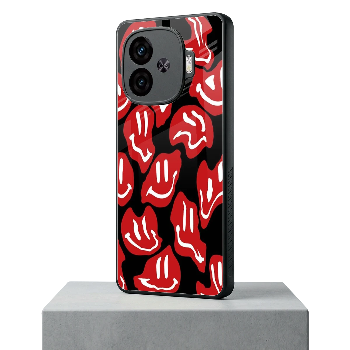 Melting Smiley iqoo neo 10r 5g mobile cover | shockproof glass phone case