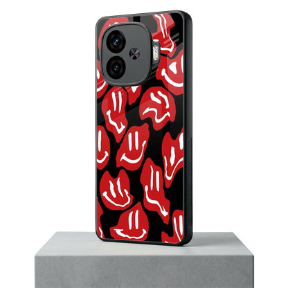 Melting Smiley iqoo neo 10r 5g mobile cover | shockproof glass phone case