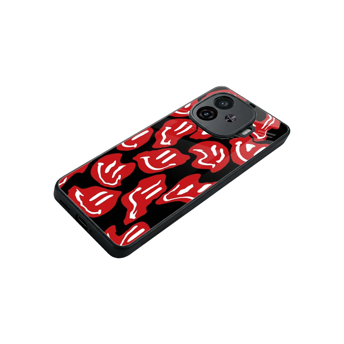 Melting Smiley stylish phone case for iqoo neo 10r 5g | glossy glass and slim fit