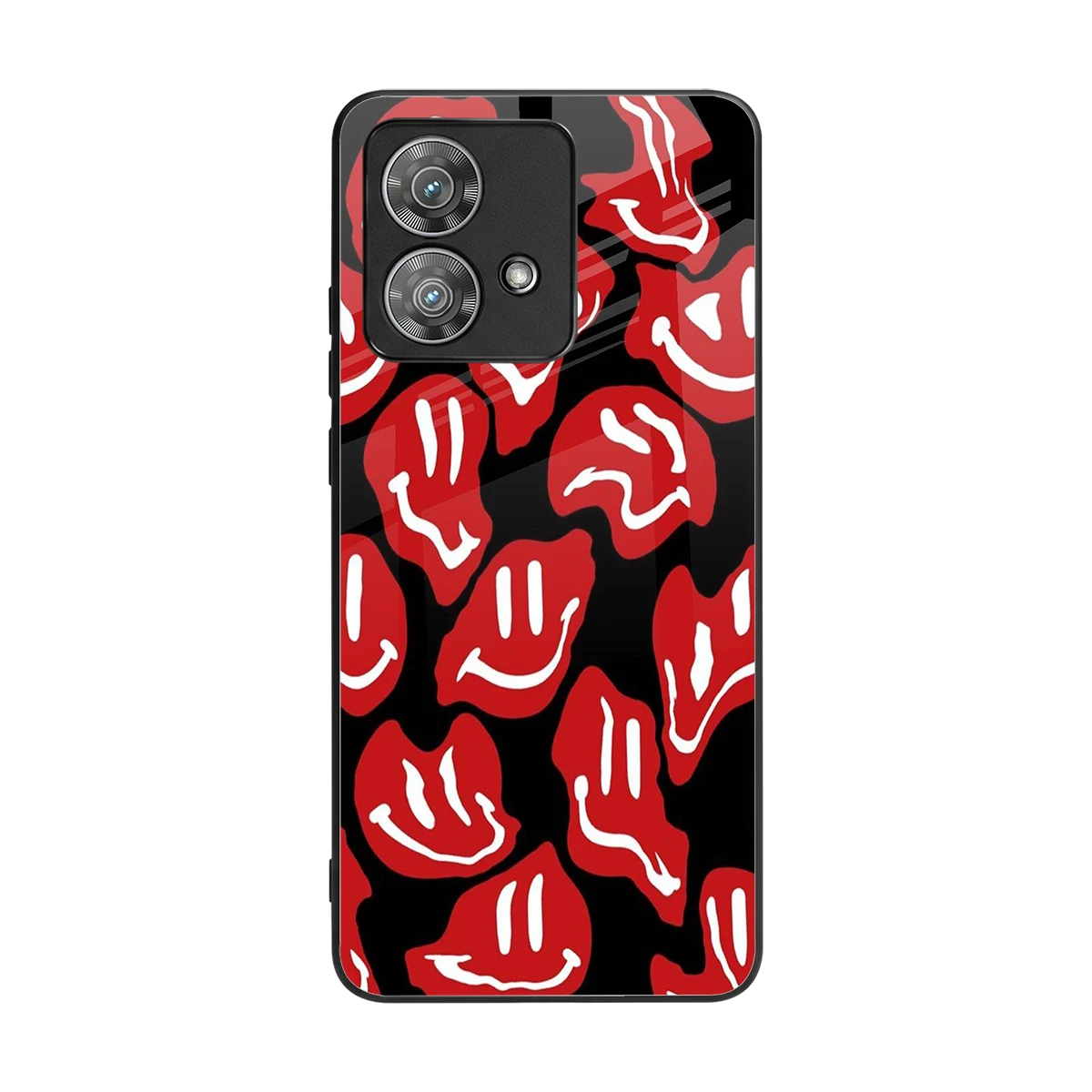 Melting Smiley back phone cover | glass case for motorola edge 40 neo 5g