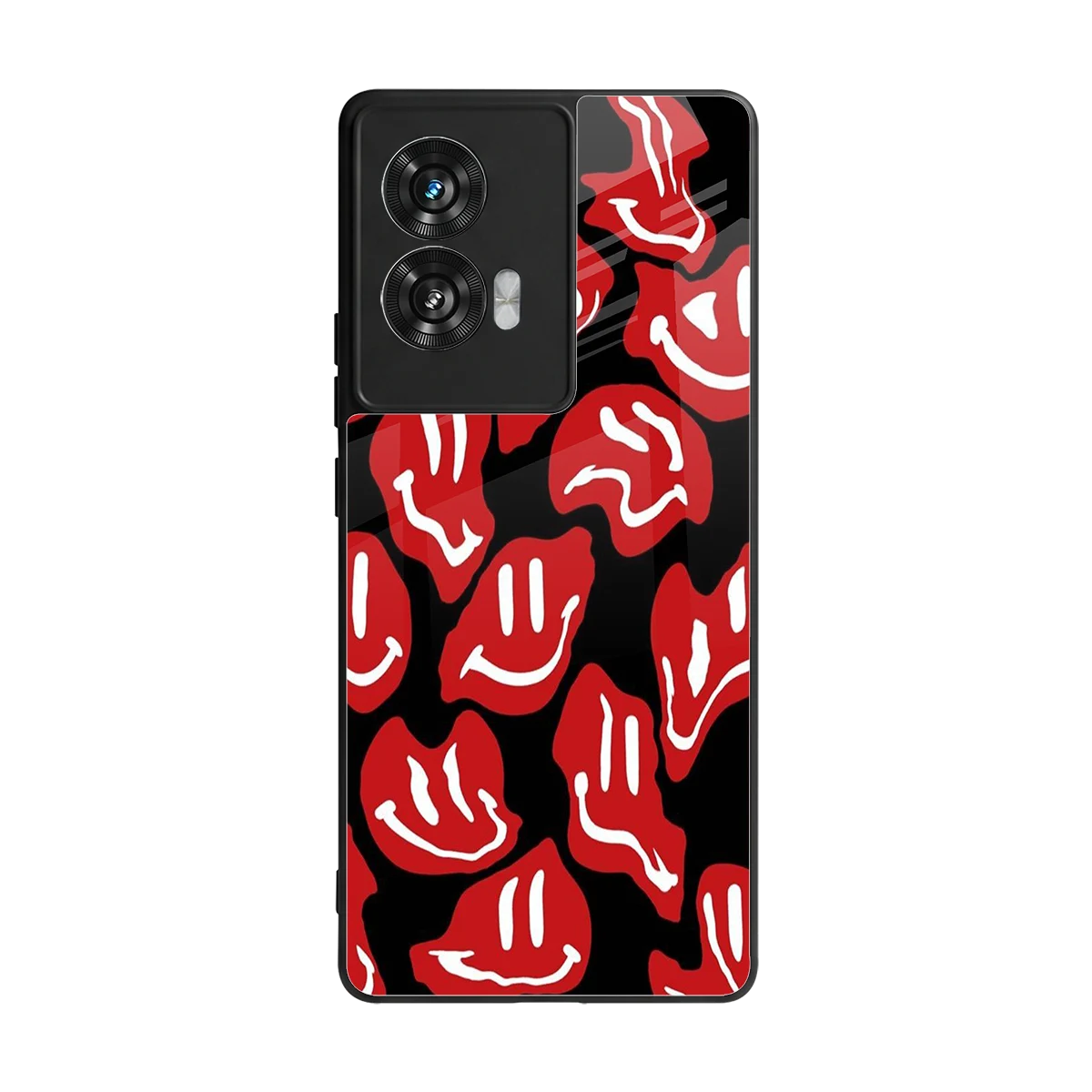 Melting Smiley back phone cover | glass case for motorola edge 50 fusion