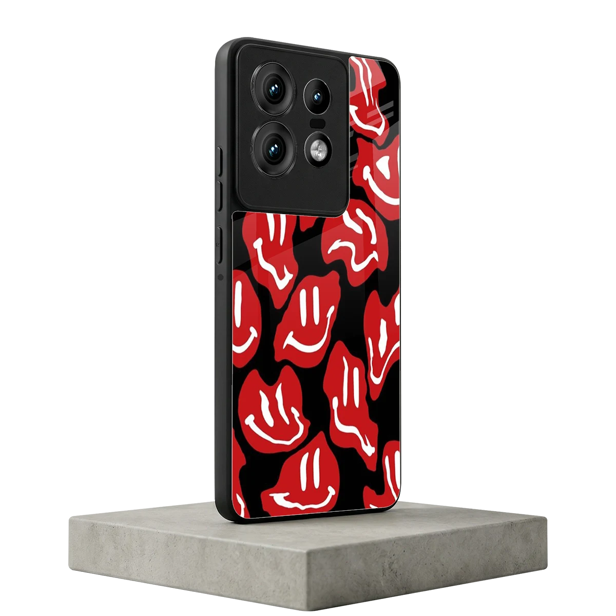 Melting Smiley motorola edge 50 pro mobile cover | shockproof glass phone case