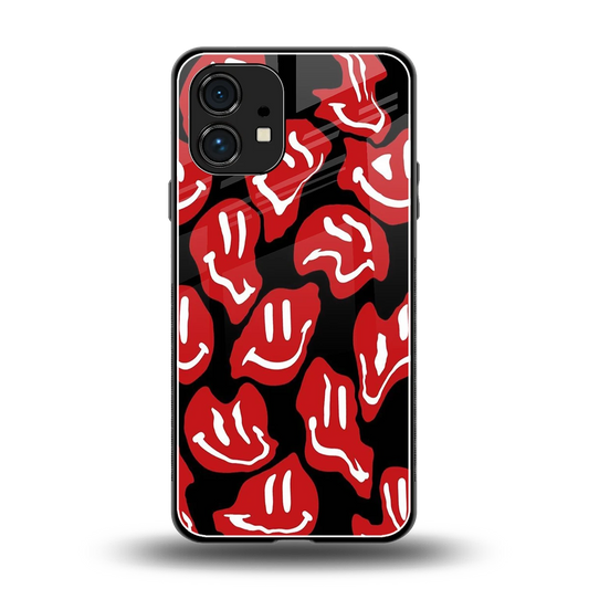 Melting Smiley back phone cover | glass case for nothing phone 1