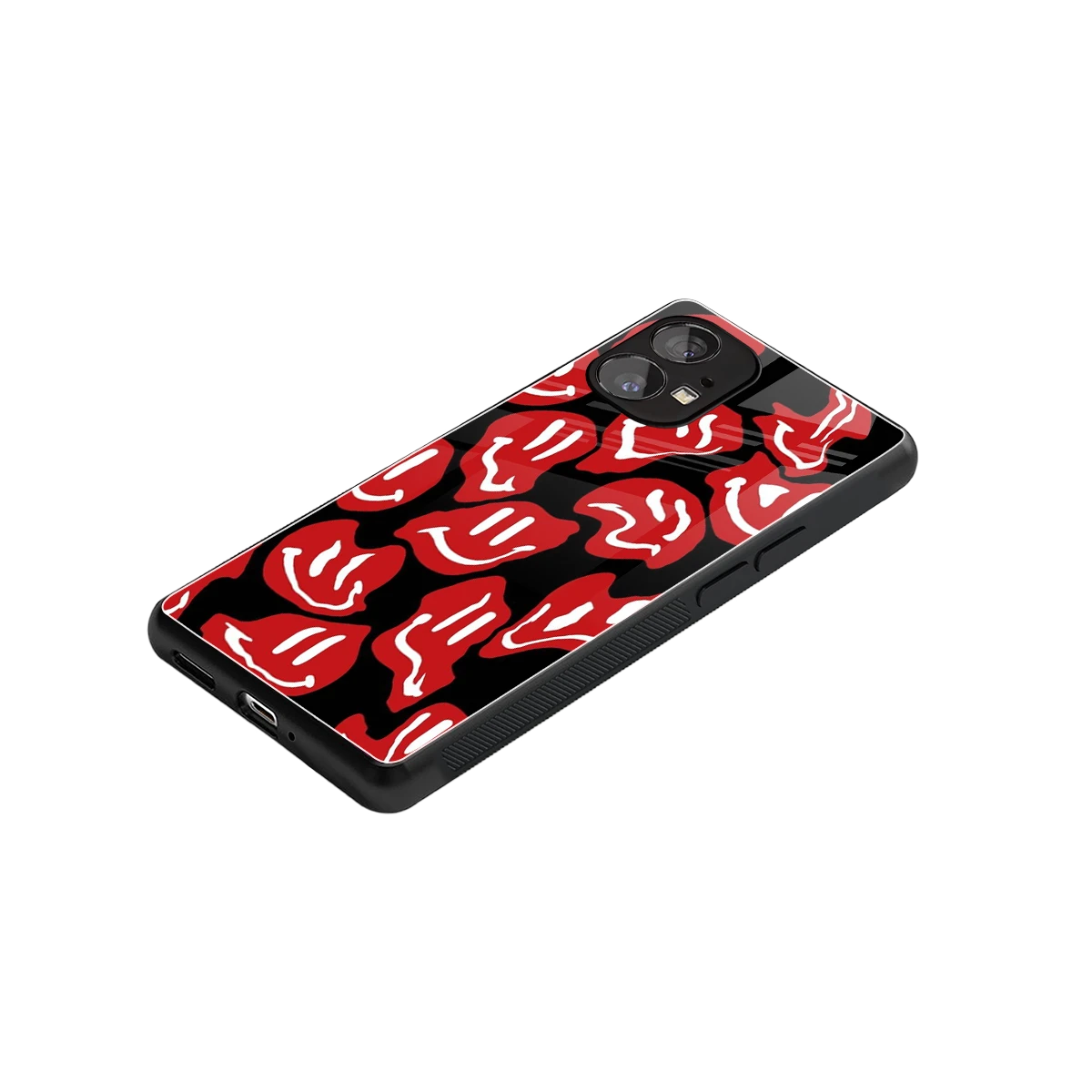Melting Smiley stylish phone case for nothing phone 1 | glossy glass and slim fit