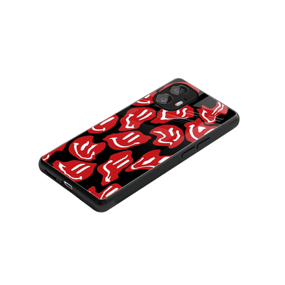 Melting Smiley stylish phone case for nothing phone 2 | glossy glass and slim fit