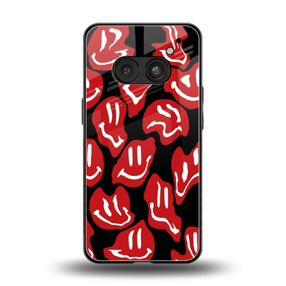 Melting Smiley back phone cover | glass case for nothing phone 2a