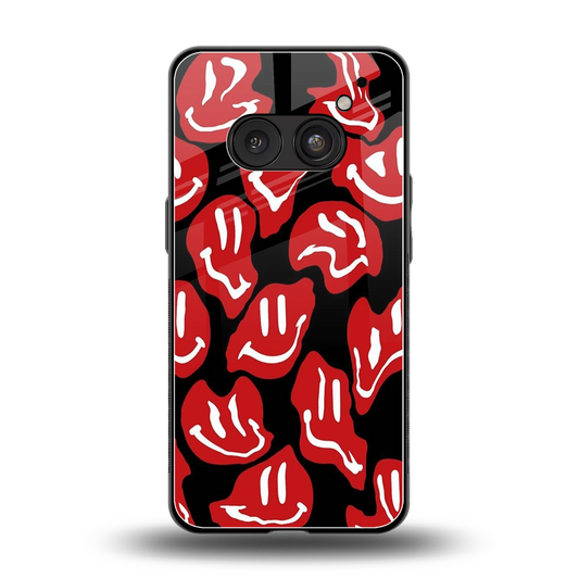 Melting Smiley back phone cover | glass case for nothing phone 2a plus
