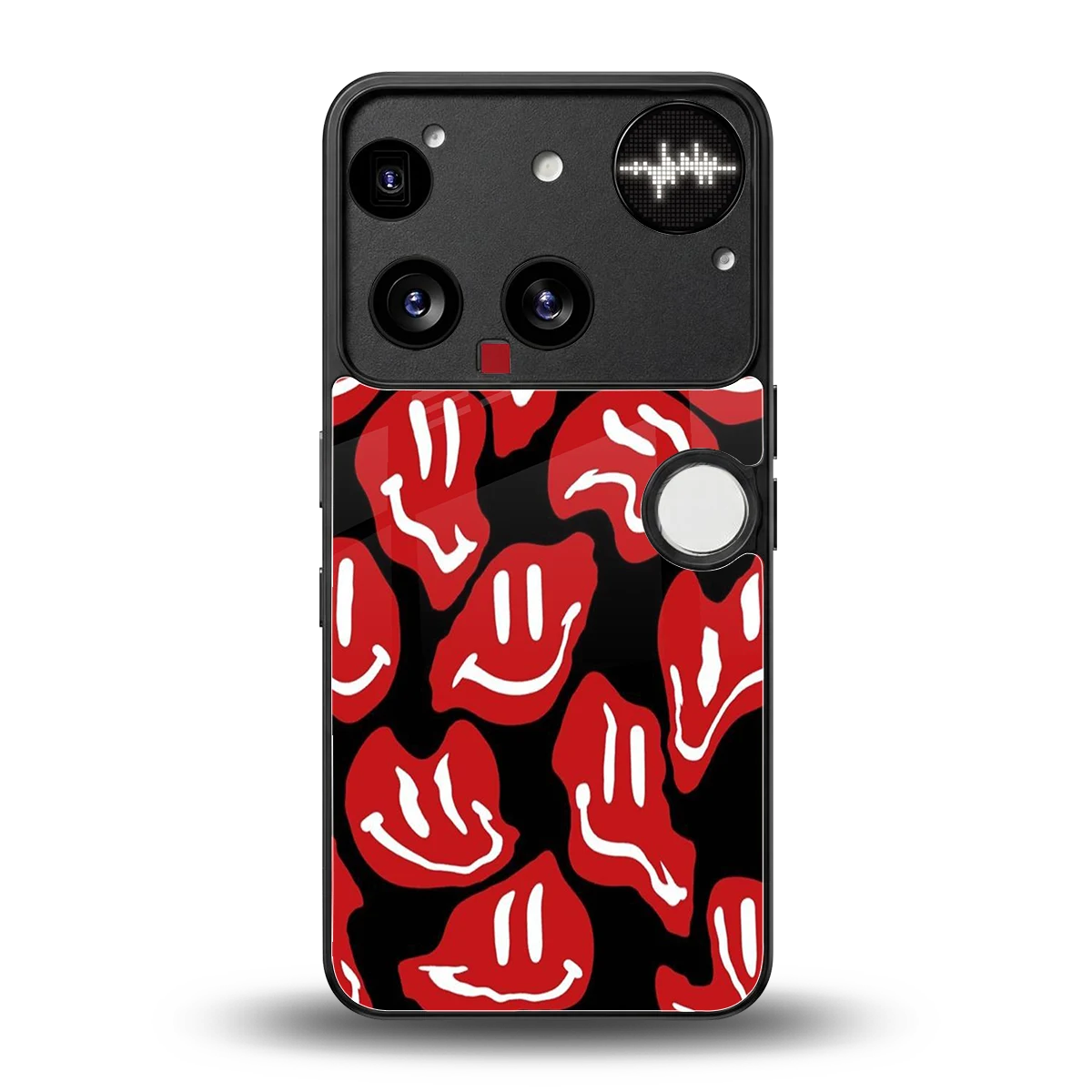 Melting Smiley back phone cover | glass case for nothing phone 3