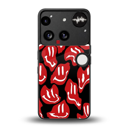 Melting Smiley back phone cover | glass case for nothing phone 3
