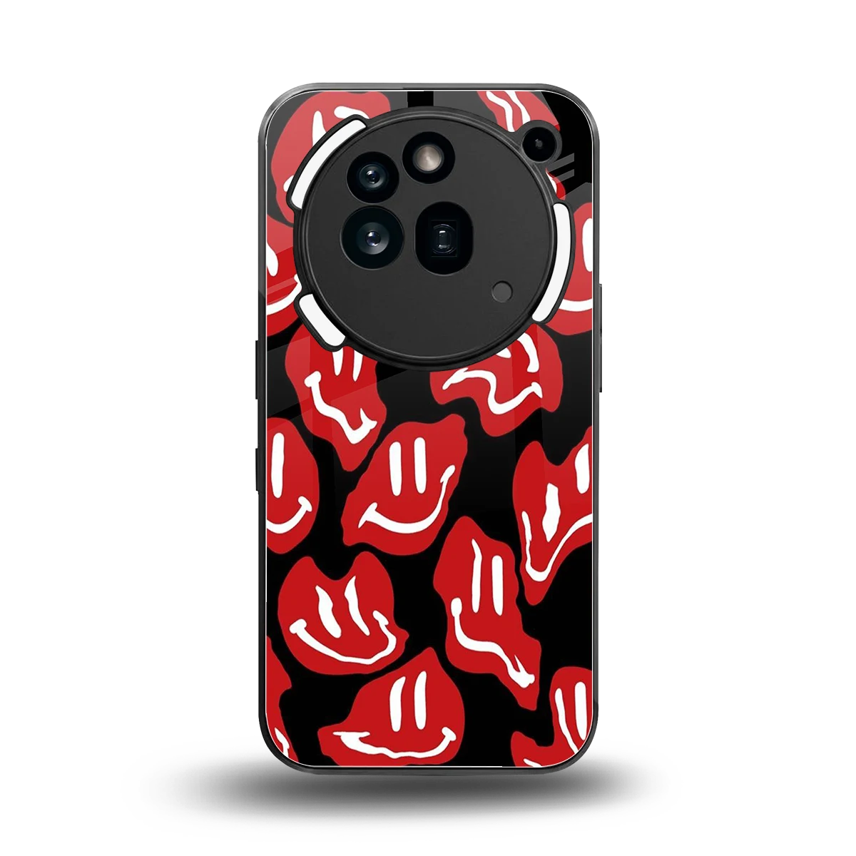 Melting Smiley back phone cover | glass case for nothing phone 3a pro