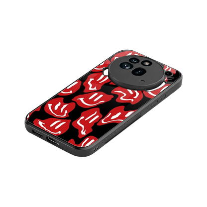 Melting Smiley stylish phone case for nothing phone 3a pro | glossy glass and slim fit